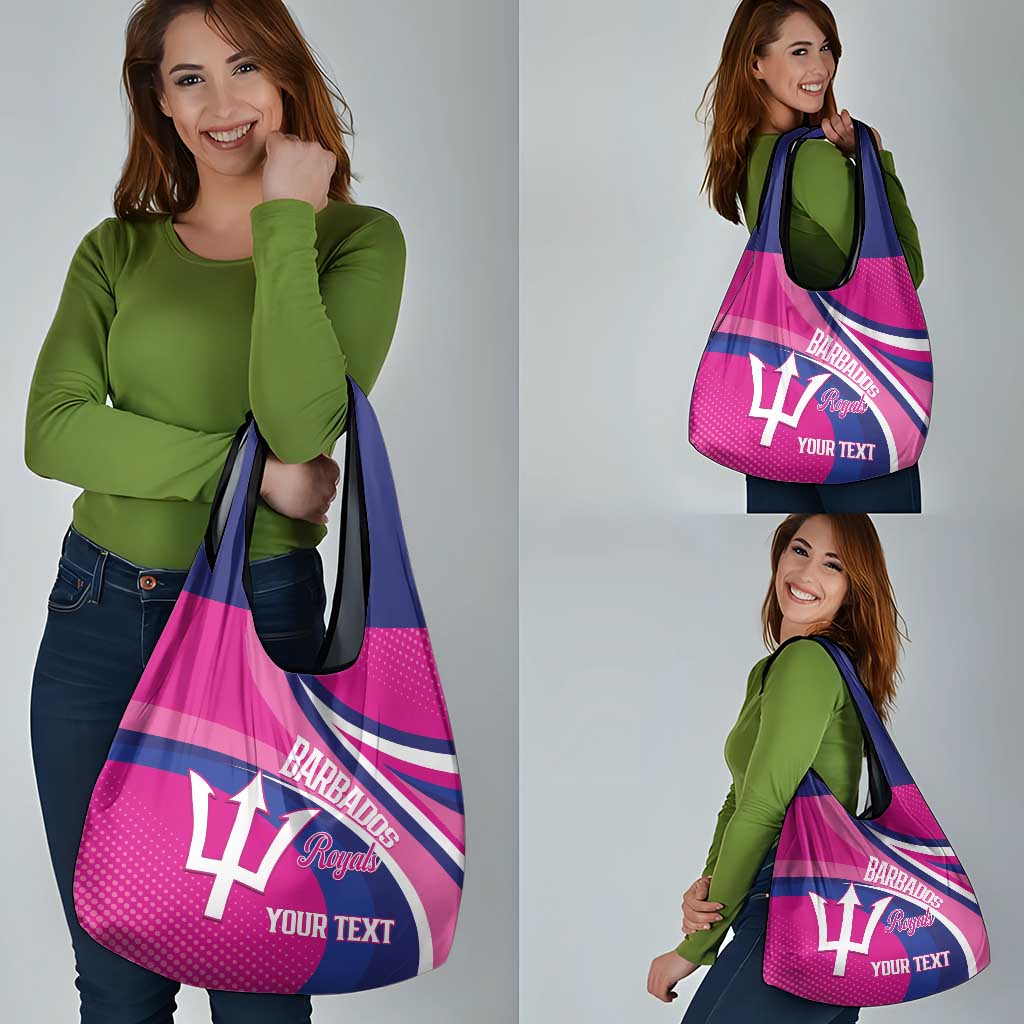 Custom Barbados Royals Cricket Grocery Bag Go Champions Tridents Pink Version