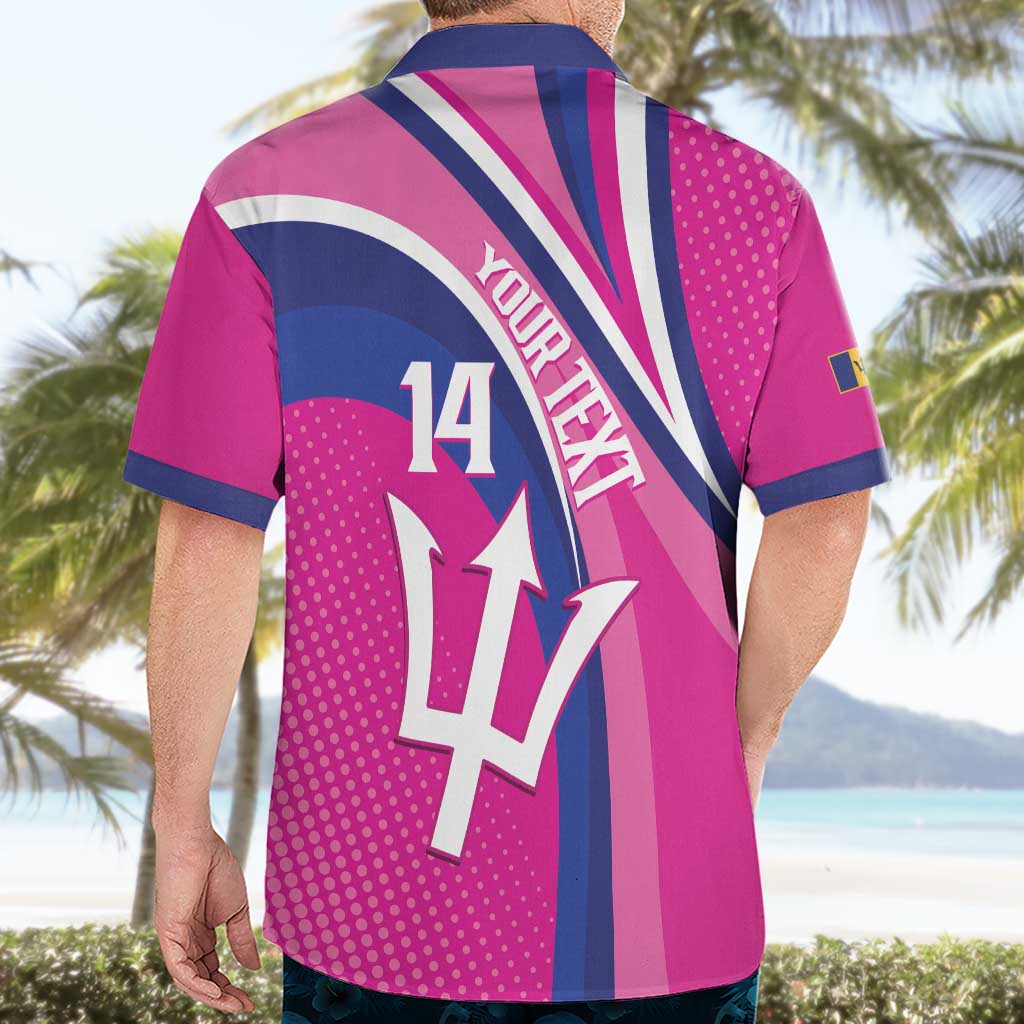 Custom Barbados Royals Cricket Hawaiian Shirt Go Champions Tridents Pink Version