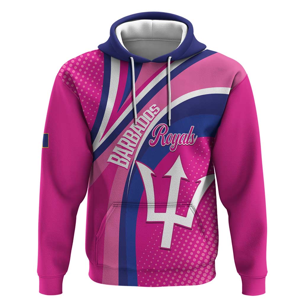 Custom Barbados Royals Cricket Hoodie Go Champions Tridents Pink Version