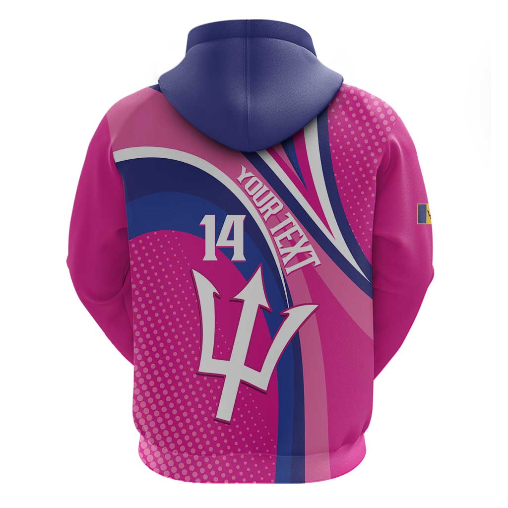 Custom Barbados Royals Cricket Hoodie Go Champions Tridents Pink Version