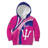 Custom Barbados Royals Cricket Kid Hoodie Go Champions Tridents Pink Version