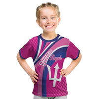 Custom Barbados Royals Cricket Kid T Shirt Go Champions Tridents Pink Version
