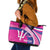 Custom Barbados Royals Cricket Leather Tote Bag Go Champions Tridents Pink Version