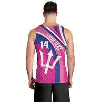Custom Barbados Royals Cricket Men Tank Top Go Champions Tridents Pink Version