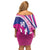 Custom Barbados Royals Cricket Off Shoulder Short Dress Go Champions Tridents Pink Version