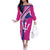 Custom Barbados Royals Cricket Off The Shoulder Long Sleeve Dress Go Champions Tridents Pink Version