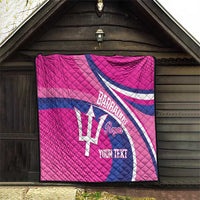 Custom Barbados Royals Cricket Quilt Go Champions Tridents Pink Version
