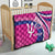 Custom Barbados Royals Cricket Quilt Go Champions Tridents Pink Version