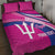 Custom Barbados Royals Cricket Quilt Bed Set Go Champions Tridents Pink Version