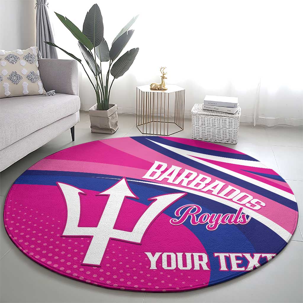 Custom Barbados Royals Cricket Round Carpet Go Champions Tridents Pink Version