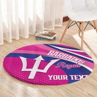 Custom Barbados Royals Cricket Round Carpet Go Champions Tridents Pink Version