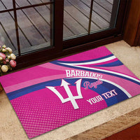 Custom Barbados Royals Cricket Rubber Doormat Go Champions Tridents Pink Version