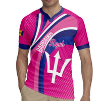 Custom Barbados Royals Cricket Rugby Jersey Go Champions Tridents Pink Version