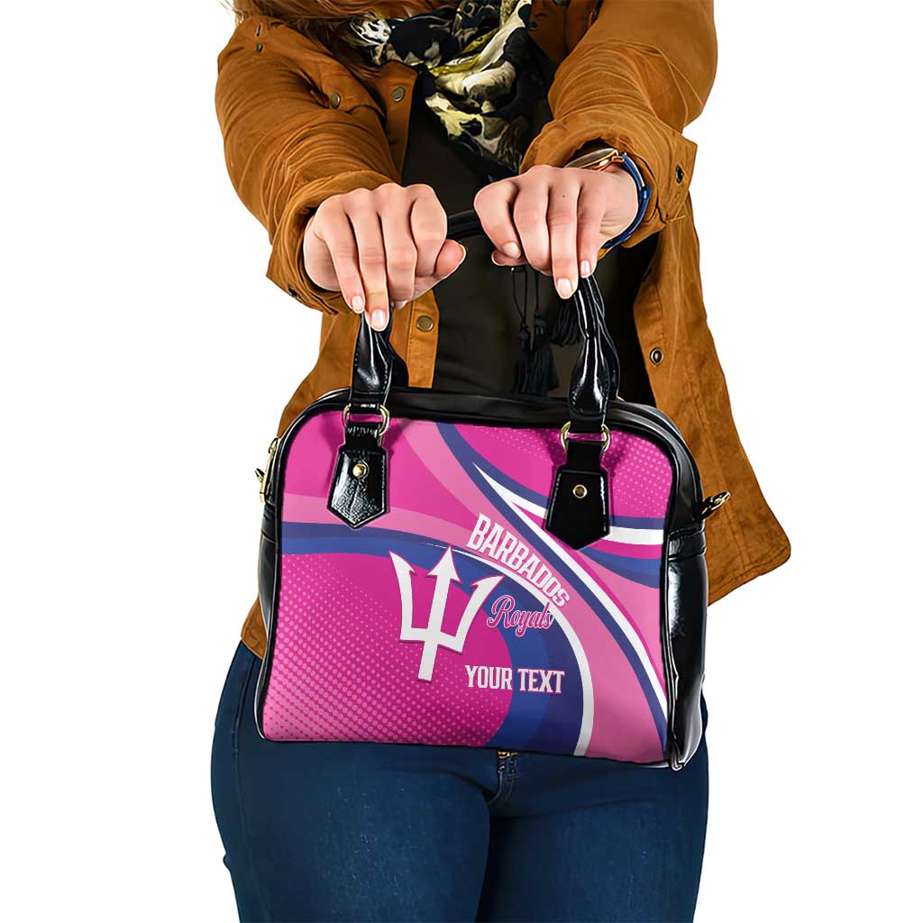 Custom Barbados Royals Cricket Shoulder Handbag Go Champions Tridents Pink Version