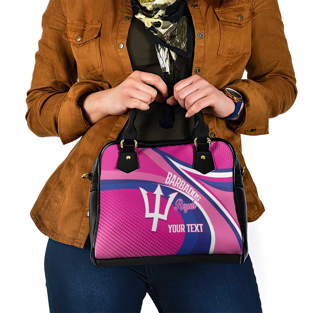 Custom Barbados Royals Cricket Shoulder Handbag Go Champions Tridents Pink Version