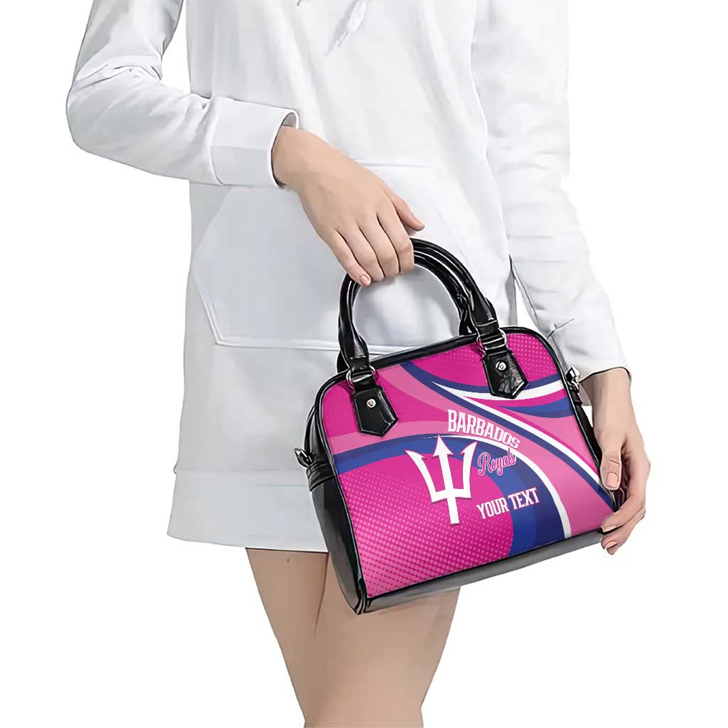 Custom Barbados Royals Cricket Shoulder Handbag Go Champions Tridents Pink Version