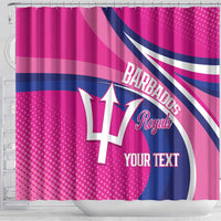 Custom Barbados Royals Cricket Shower Curtain Go Champions Tridents Pink Version