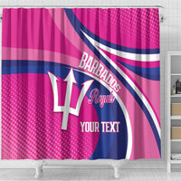 Custom Barbados Royals Cricket Shower Curtain Go Champions Tridents Pink Version