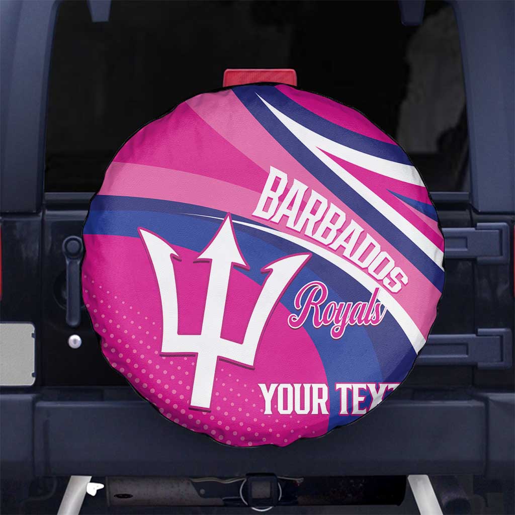 Custom Barbados Royals Cricket Spare Tire Cover Go Champions Tridents Pink Version