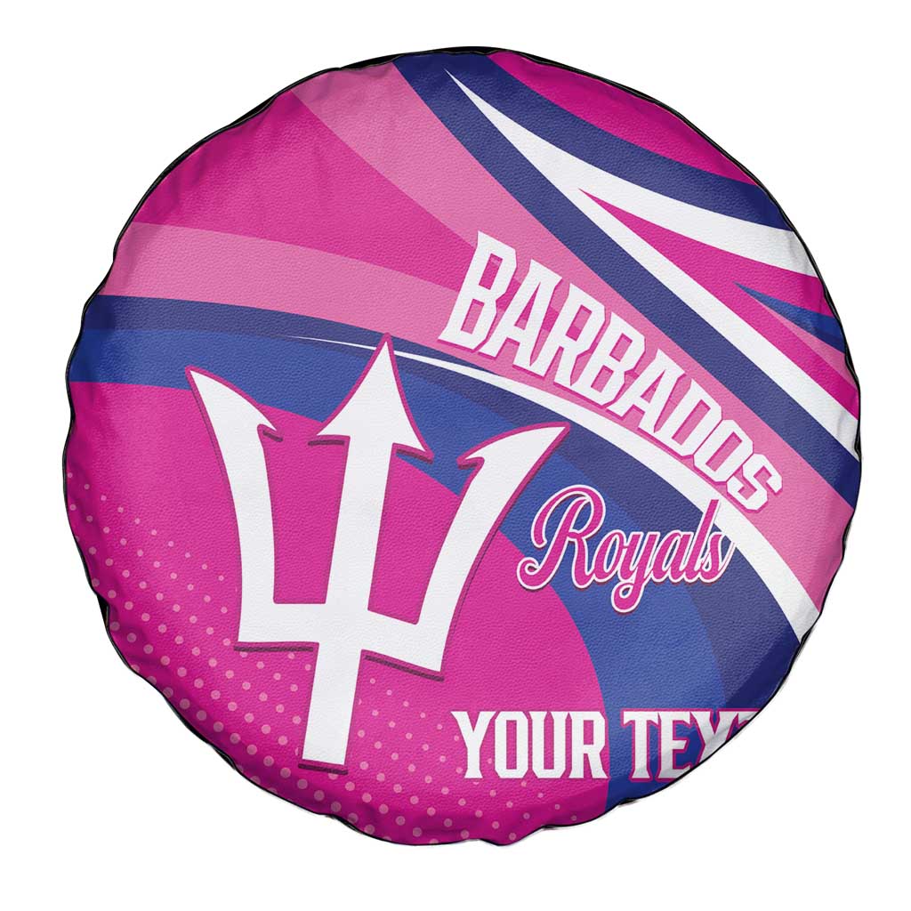 Custom Barbados Royals Cricket Spare Tire Cover Go Champions Tridents Pink Version