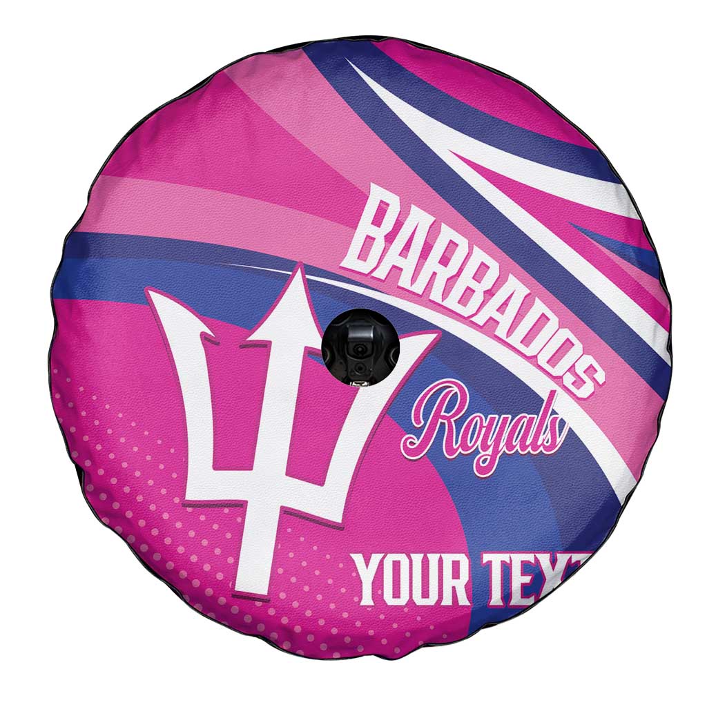 Custom Barbados Royals Cricket Spare Tire Cover Go Champions Tridents Pink Version