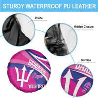 Custom Barbados Royals Cricket Spare Tire Cover Go Champions Tridents Pink Version