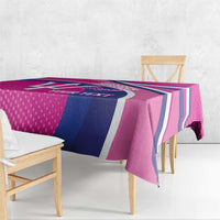 Custom Barbados Royals Cricket Tablecloth Go Champions Tridents Pink Version
