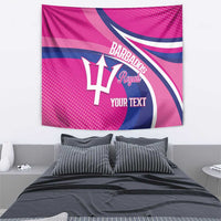 Custom Barbados Royals Cricket Tapestry Go Champions Tridents Pink Version
