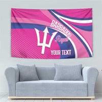 Custom Barbados Royals Cricket Tapestry Go Champions Tridents Pink Version