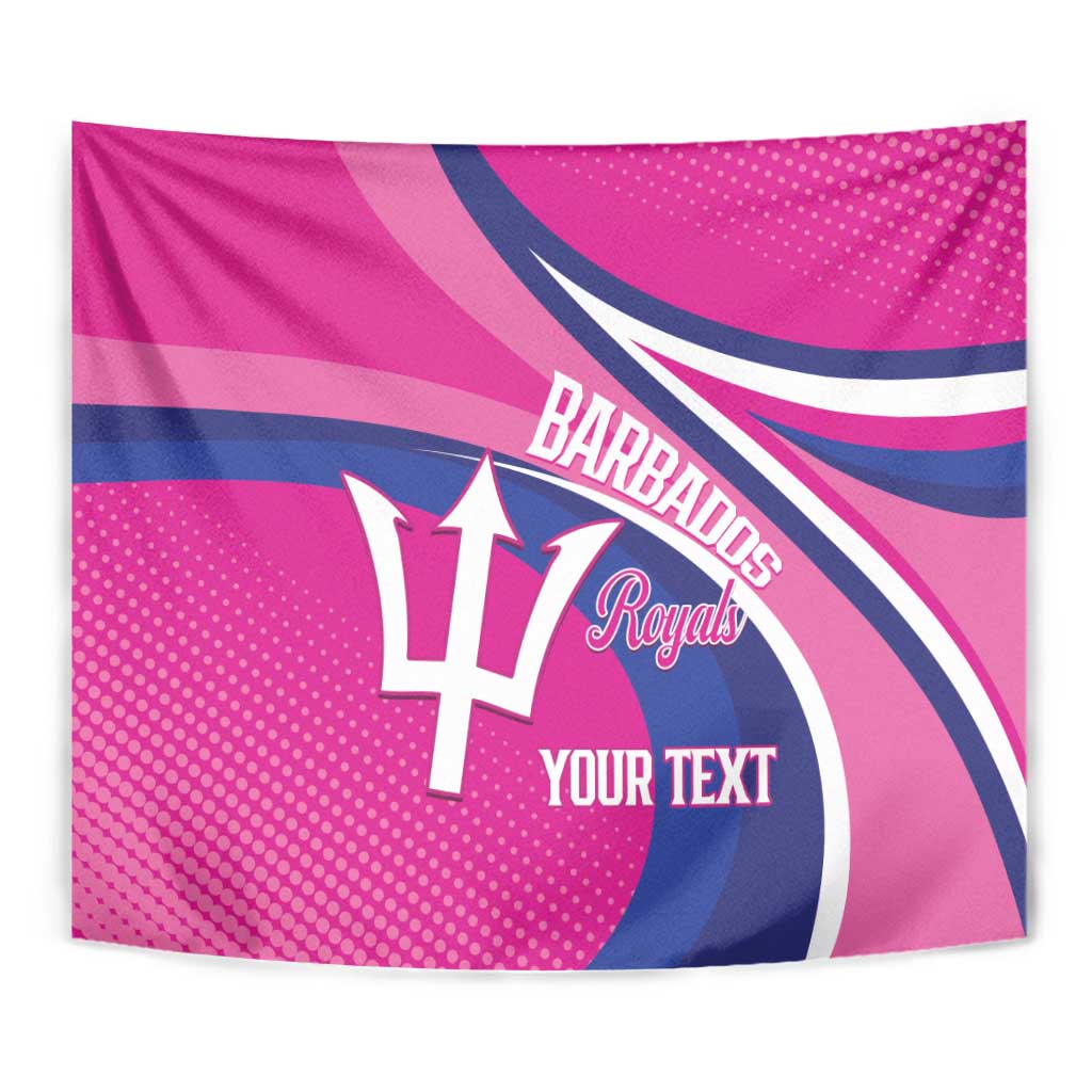 Custom Barbados Royals Cricket Tapestry Go Champions Tridents Pink Version