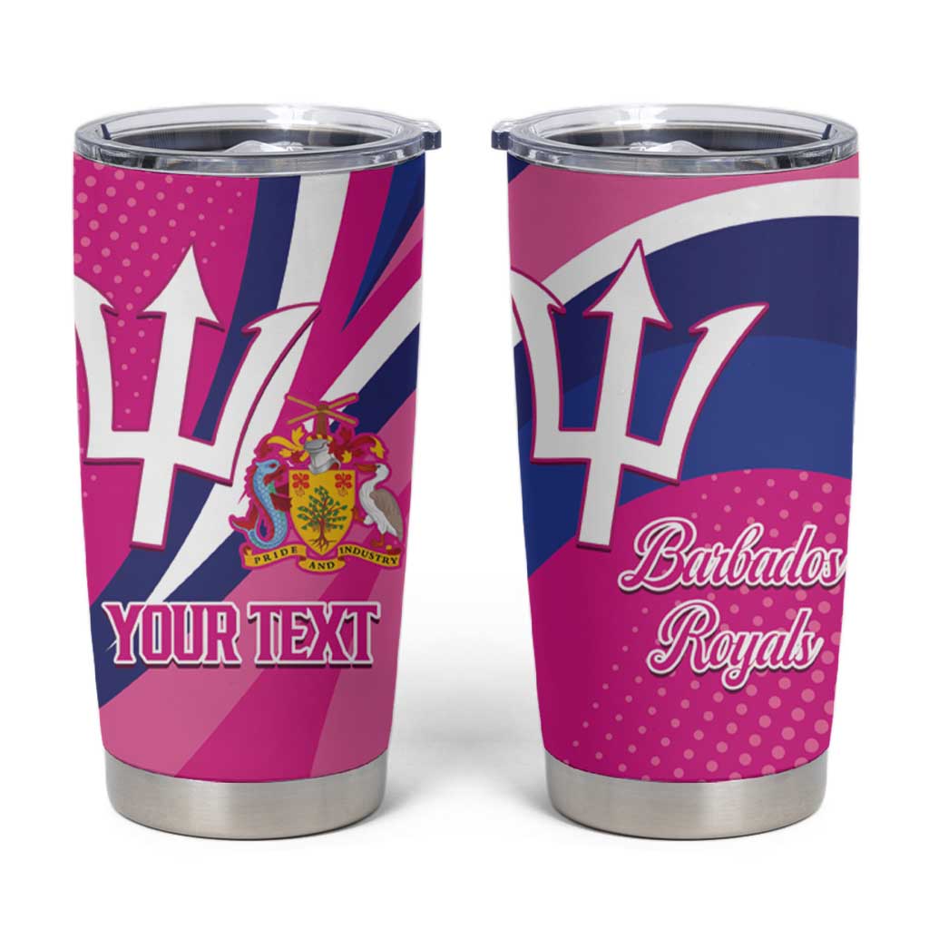 Custom Barbados Royals Cricket Tumbler Cup Go Champions Tridents Pink Version