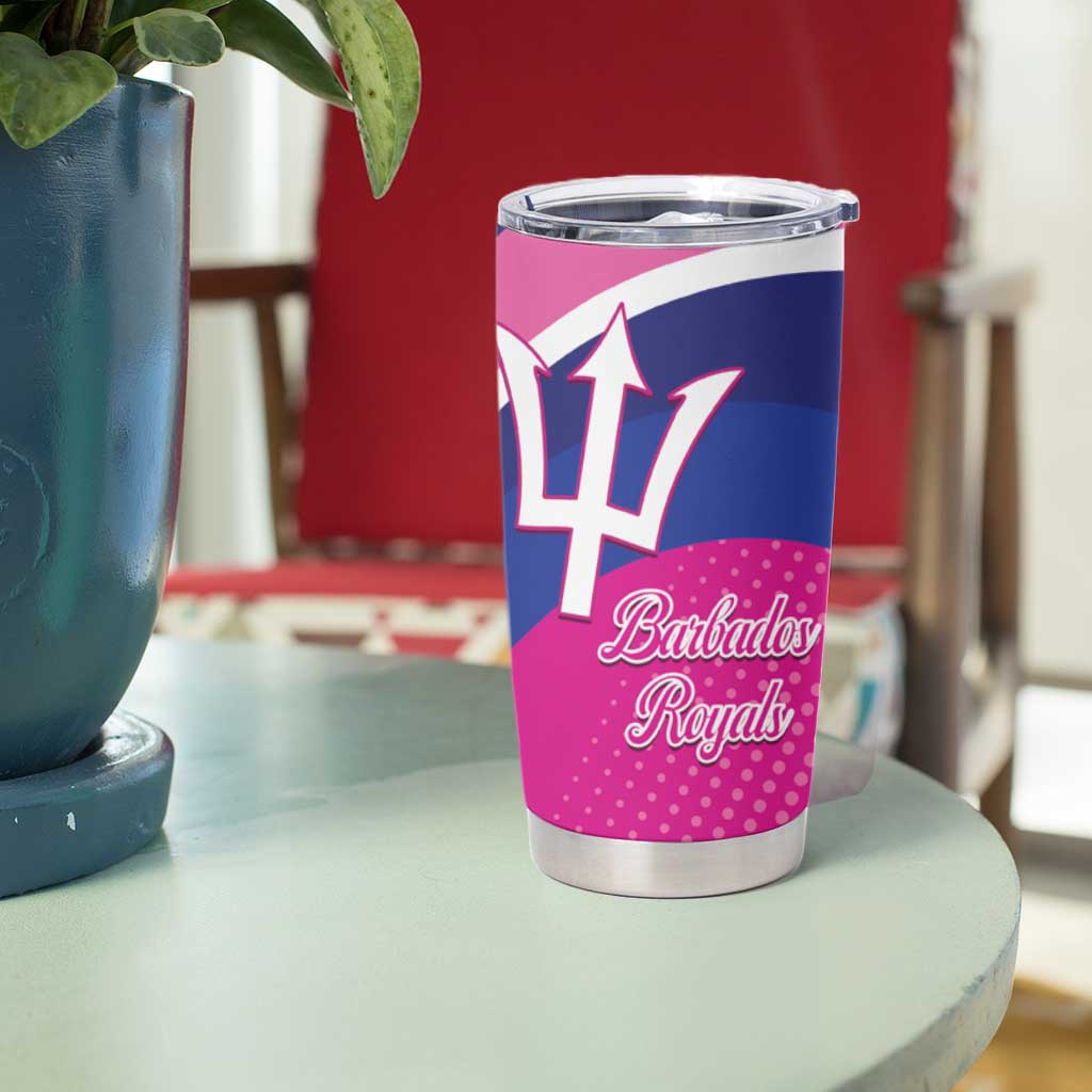 Custom Barbados Royals Cricket Tumbler Cup Go Champions Tridents Pink Version