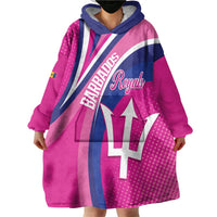 Custom Barbados Royals Cricket Wearable Blanket Hoodie Go Champions Tridents Pink Version