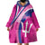 Custom Barbados Royals Cricket Wearable Blanket Hoodie Go Champions Tridents Pink Version