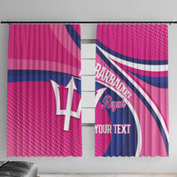 Custom Barbados Royals Cricket Window Curtain Go Champions Tridents Pink Version