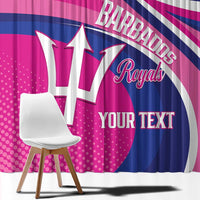 Custom Barbados Royals Cricket Window Curtain Go Champions Tridents Pink Version