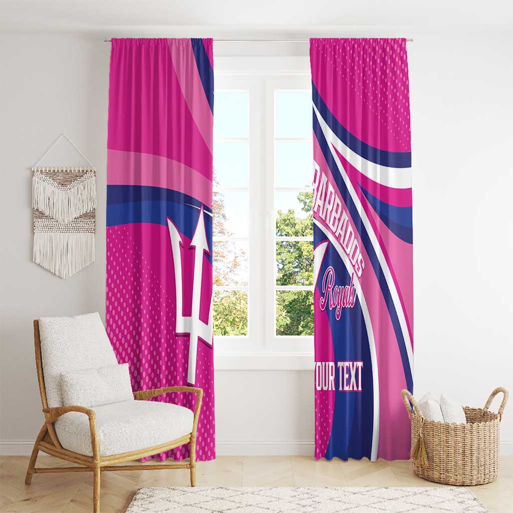 Custom Barbados Royals Cricket Window Curtain Go Champions Tridents Pink Version