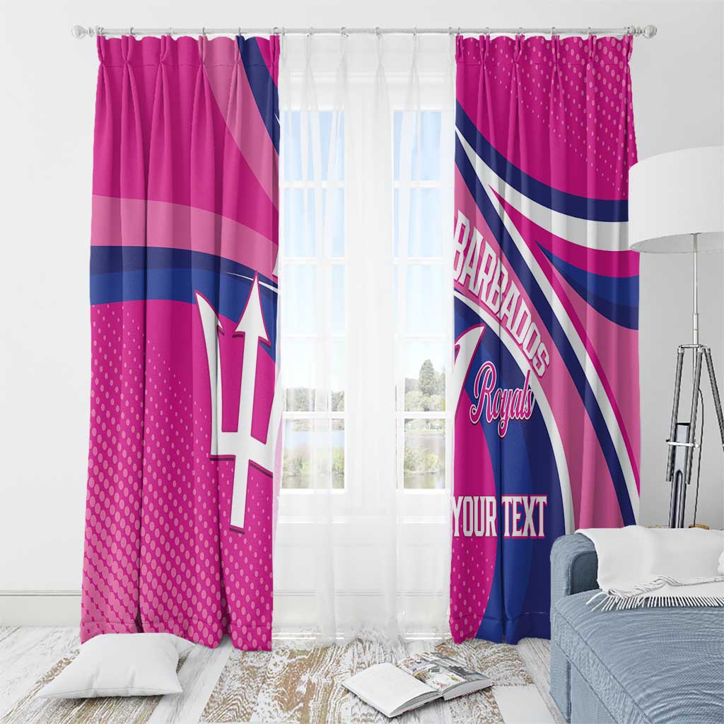 Custom Barbados Royals Cricket Window Curtain Go Champions Tridents Pink Version