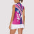 Custom Barbados Royals Cricket Women Sleeveless Polo Shirt Go Champions Tridents Pink Version