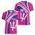 Custom Barbados Royals Cricket Women V-Neck T-Shirt Go Champions Tridents Pink Version