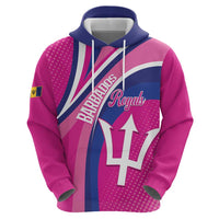 Custom Barbados Royals Cricket Zip Hoodie Go Champions Tridents Pink Version