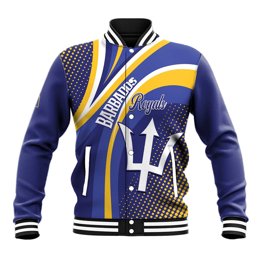 Custom Barbados Royals Cricket Baseball Jacket Go Champions Tridents Yellow Version