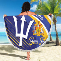 Custom Barbados Royals Cricket Beach Blanket Go Champions Tridents Yellow Version