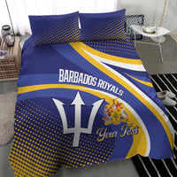 Custom Barbados Royals Cricket Bedding Set Go Champions Tridents Yellow Version