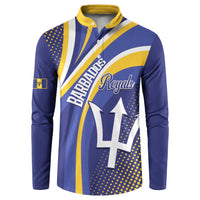 Custom Barbados Royals Cricket Button Sweatshirt Go Champions Tridents Yellow Version