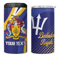 Custom Barbados Royals Cricket 4 in 1 Can Cooler Tumbler Go Champions Tridents Yellow Version