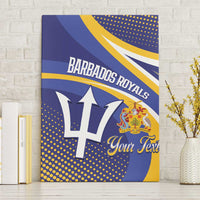 Custom Barbados Royals Cricket Canvas Wall Art Go Champions Tridents Yellow Version