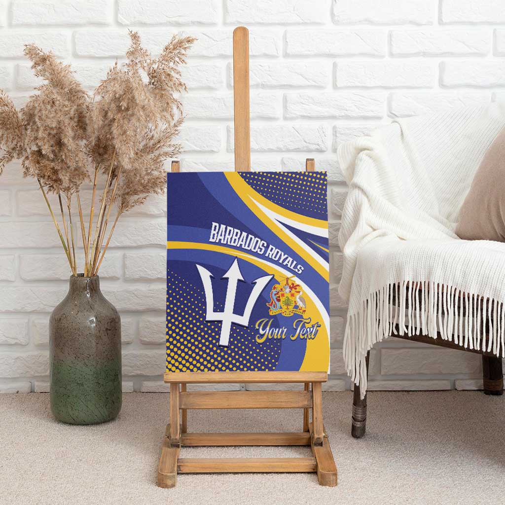 Custom Barbados Royals Cricket Canvas Wall Art Go Champions Tridents Yellow Version