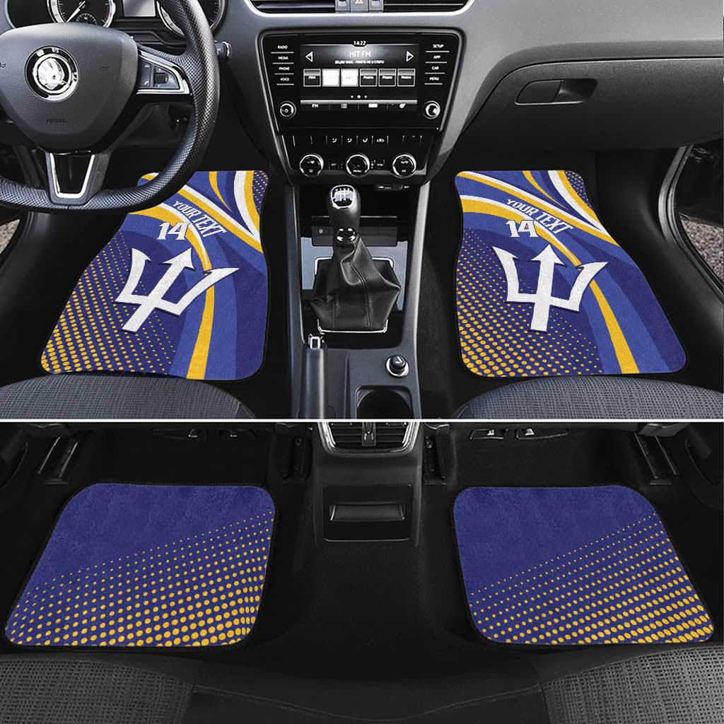Custom Barbados Royals Cricket Car Mats Go Champions Tridents Yellow Version