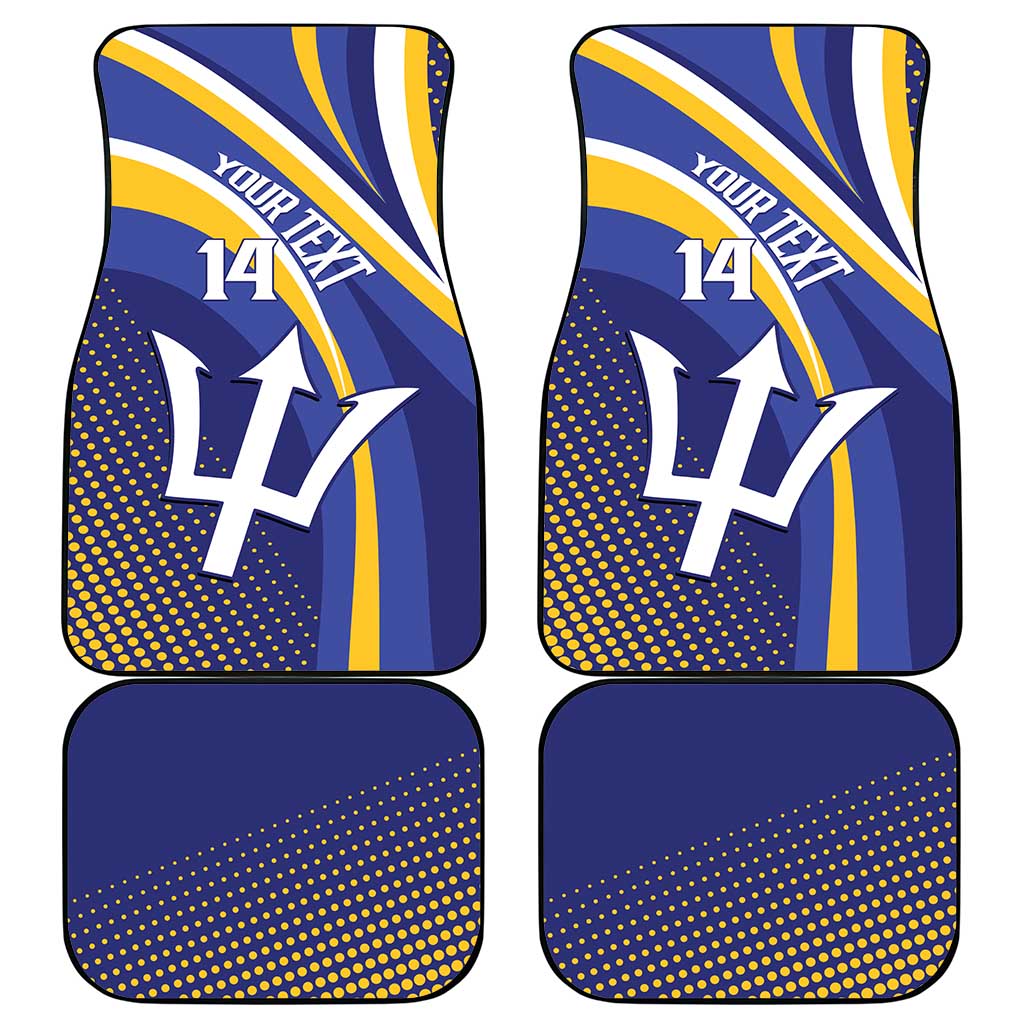 Custom Barbados Royals Cricket Car Mats Go Champions Tridents Yellow Version